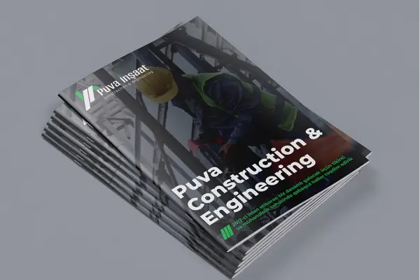 Modern presentation catalog for Puva İnşaat company