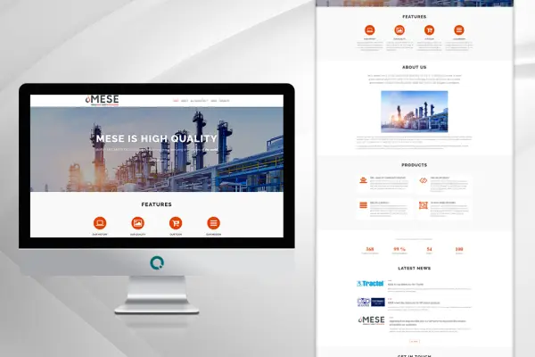 Modern and functional website for MESE company