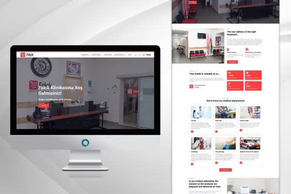 Modern and functional website for Falck Clinic