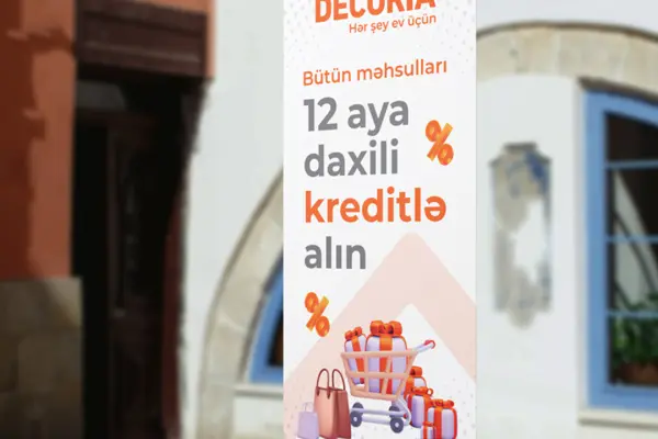 DECORIA şirkəti üçün Roll Up reklam