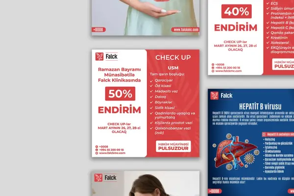 Falck Klinikası üçün SMM dizaynı