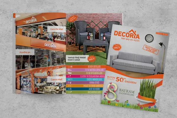 DECORIA şirkəti üçün müasir kataloqlar