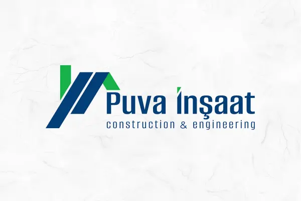 Puva İnşaat şirkəti üçün yeni müasir loqo